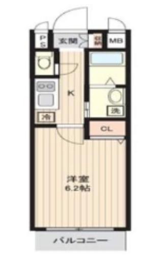 レジュールアッシュPREMIUM TWINーI(1K/6階)の間取り写真