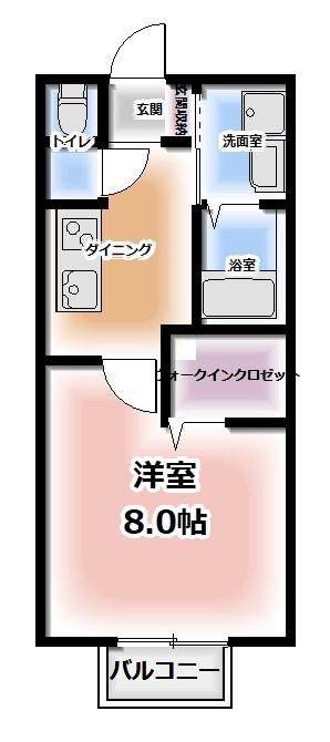 NEFUELT(1K/1階)の間取り写真