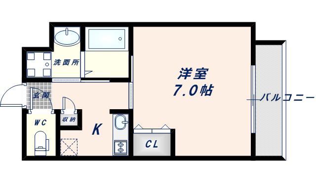 PARK HILLS 今里 NOA(1K/6階)の間取り写真