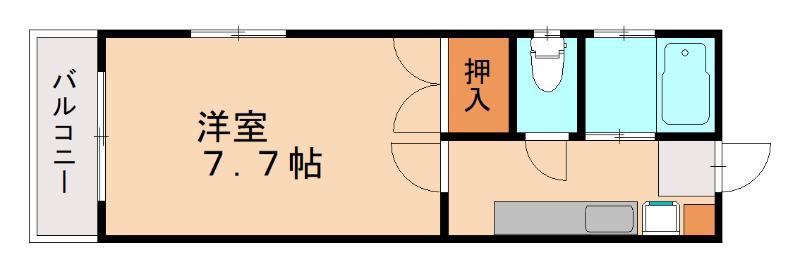 FOREST DAZAIFU(1K/3階)の間取り写真
