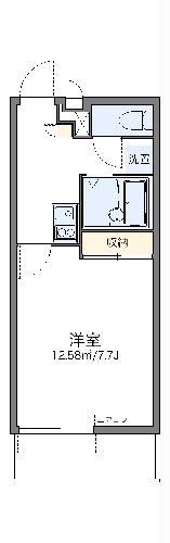 レオパレステリオス(1K/2階)の間取り写真