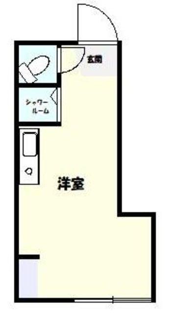 ルームズ東中野(ワンルーム/1階)の間取り写真