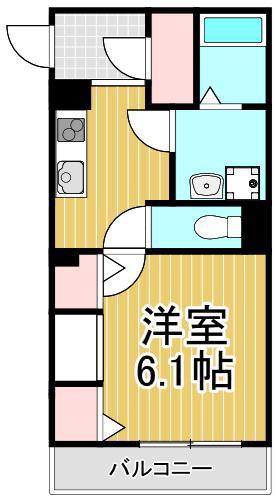 FELIS 西新井(1K/2階)の間取り写真
