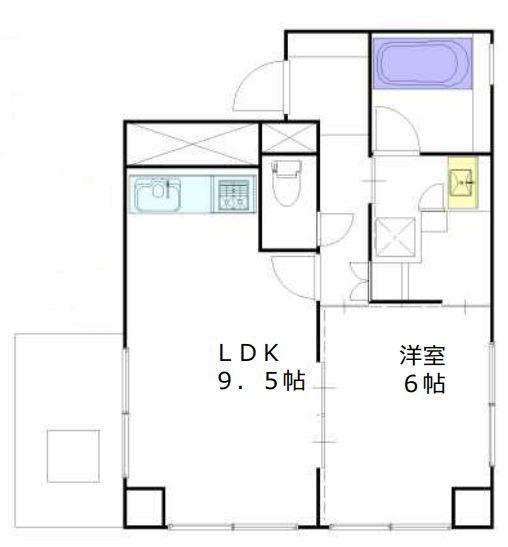クオリア文京根津(1LDK/4階)の間取り写真