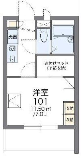 レオパレス横浜西寺尾(1K/3階)の間取り写真