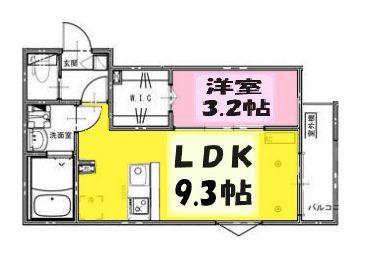 KEIAI RESIDENCE 大和田6(1LDK/1階)の間取り写真