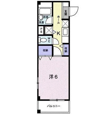 アルドール(1K/3階)の間取り写真