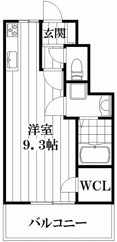アイリスハイム(ワンルーム/1階)の間取り写真
