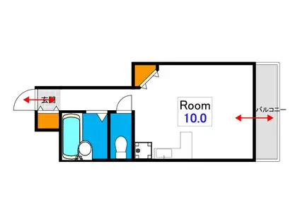 ソレイユ大元上町(ワンルーム/5階)の間取り写真