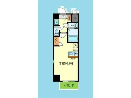 ONLYONE塚本(ワンルーム/8階)の間取り写真