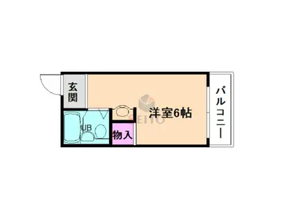 塚本ガーデン(ワンルーム/1階)の間取り写真