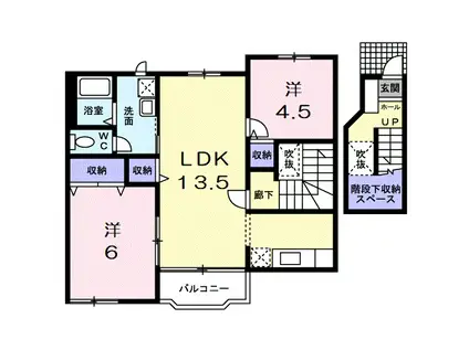 パレ・ノールII(2LDK/2階)の間取り写真