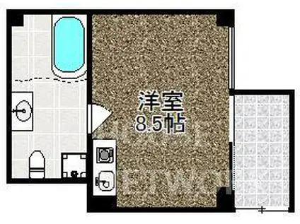 JURAKU-RO(ワンルーム/4階)の間取り写真