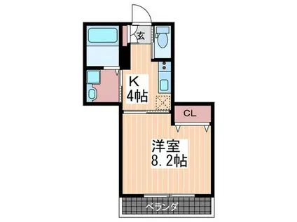 PLEIN SOLEIL 古江西町(1K/3階)の間取り写真
