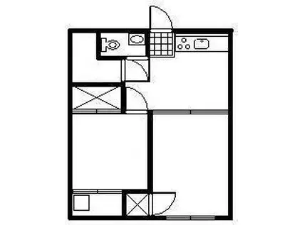 エーリ山下(2K/1階)の間取り写真