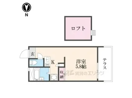 レオパレスヴィラ(1K/1階)の間取り写真