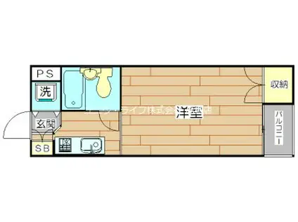 芥川グリーンハイツ(1K/1階)の間取り写真