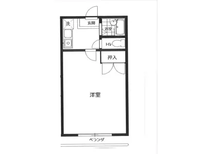 レオパレス八代(1K/1階)の間取り写真