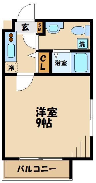 グリシーナ上北沢(1K/5階)の間取り写真