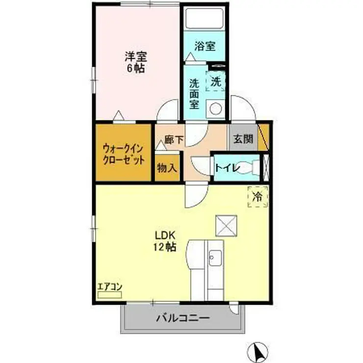 ベルフラットA・B・C 1階階 間取り