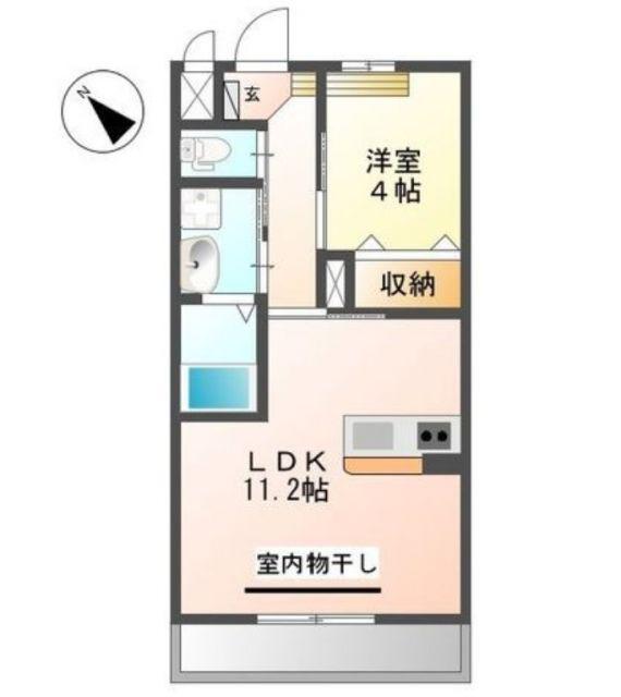 ヴィバーチェ(1LDK/2階)の間取り写真