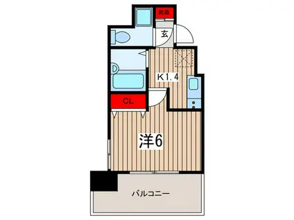 デイジーコート日本橋浜町(1K/5階)の間取り写真