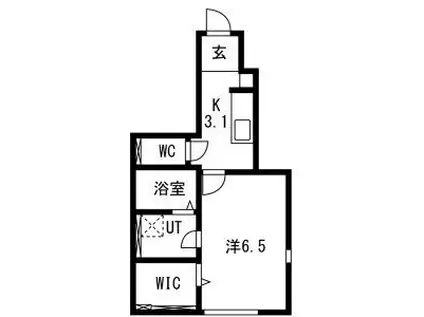FIGAROVII(1K/1階)の間取り写真