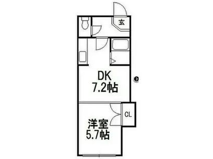 デベックス澄川47(1DK/3階)の間取り写真