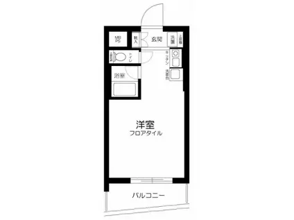 ライオンズマンション三鷹さくら通(ワンルーム/8階)の間取り写真