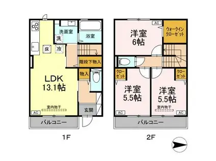 セントラルコートII(3LDK/1階)の間取り写真