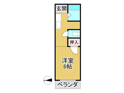 ヴィラ210(1K/1階)の間取り写真