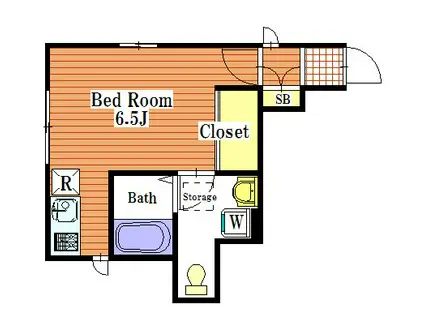 VERDE(ワンルーム/1階)の間取り写真