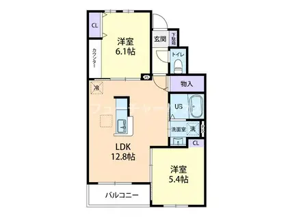 HISTOIRE I(2LDK/1階)の間取り写真