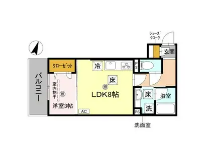 ピオーネ荘(1LDK/1階)の間取り写真