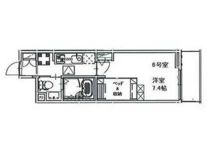 アクシーズ南浦和(1K/3階)の間取り写真