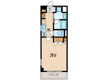 レガーロ(1K/6階)の間取り写真