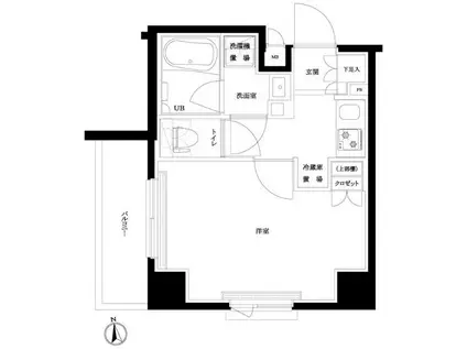 ルーブル新高島平(1K/6階)の間取り写真