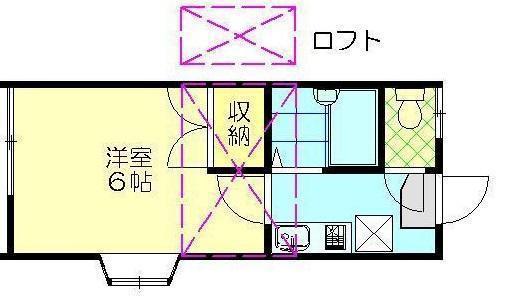 ライフキャップ泉(1K/2階)の間取り写真