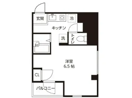 グランシャリオ蓮沼(ワンルーム/4階)の間取り写真