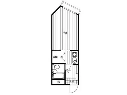 アマットハウス(1K/1階)の間取り写真