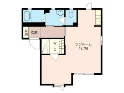 アネックスA(ワンルーム/2階)の間取り写真