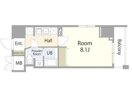 LEGABENE駒込(1K/6階)の間取り写真