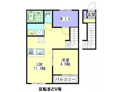 LIETO郡元(1LDK/2階)の間取り写真
