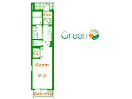 ライツ湘南(1K/1階)の間取り写真