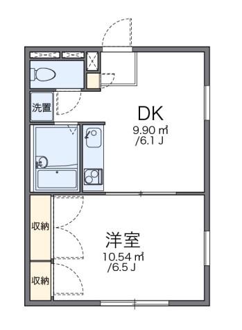 レオパレスNISHIKAWA(1DK/2階)の間取り写真