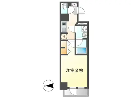 エス・キュート 丸の内(1K/7階)の間取り写真