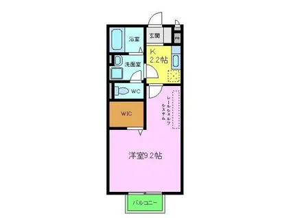 メゾンドールKASA(1K/2階)の間取り写真