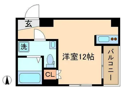 モデリスタ(ワンルーム/1階)の間取り写真