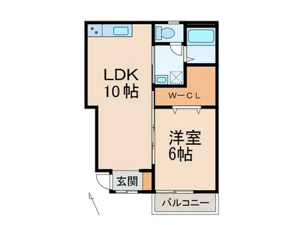 TJ西浜(1LDK/1階)の間取り写真