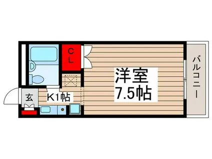 エミネンス船橋(1K/2階)の間取り写真